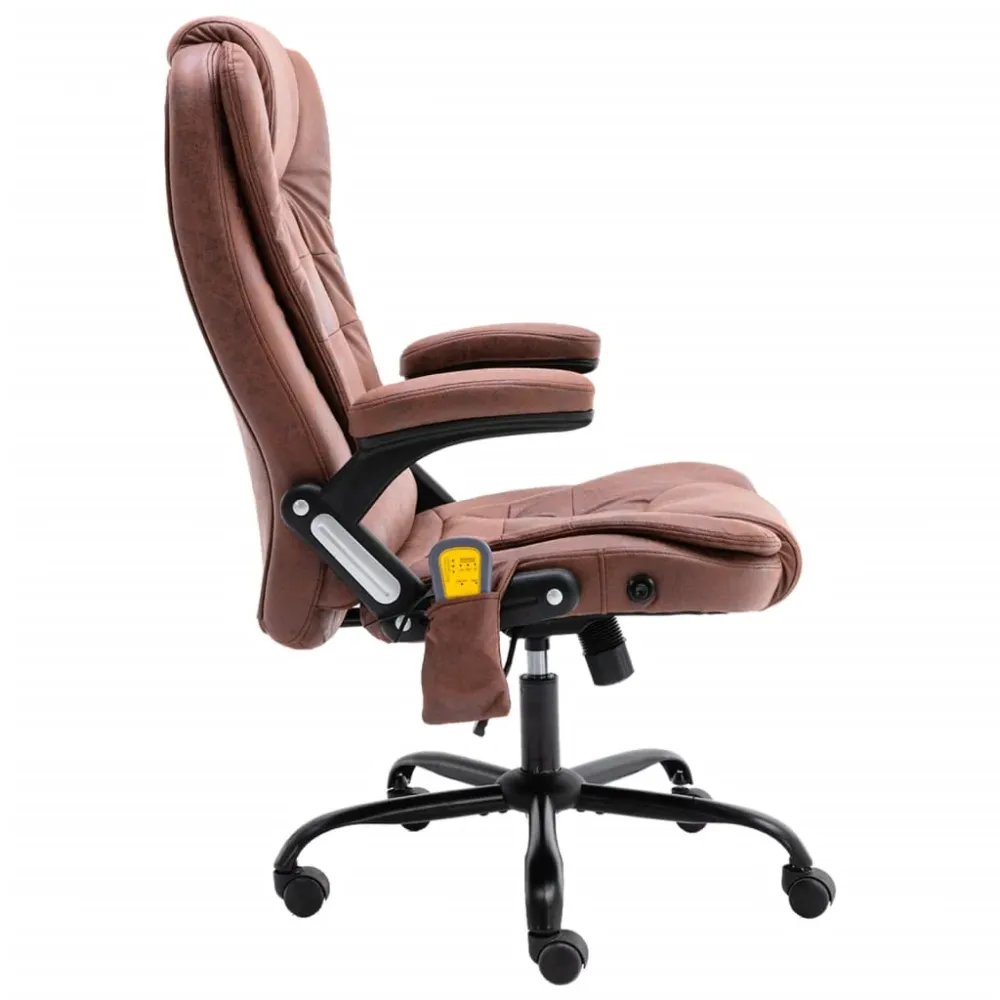 Chaise fauteuil siège de bureau informatique étude de massage manifeste similicuir daim brun 02_0024012
