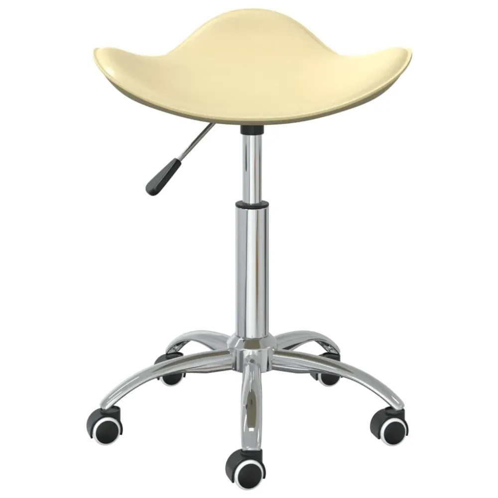 Chaise fauteuil siège de bureau informatique étude similicuir crème 02_0024001