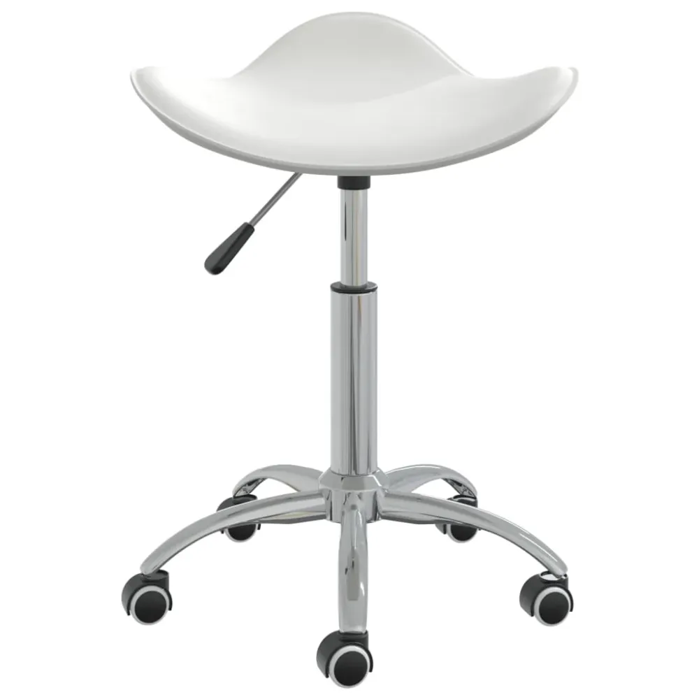 Chaise fauteuil siège de bureau informatique étude similicuir blanc 02_0023987