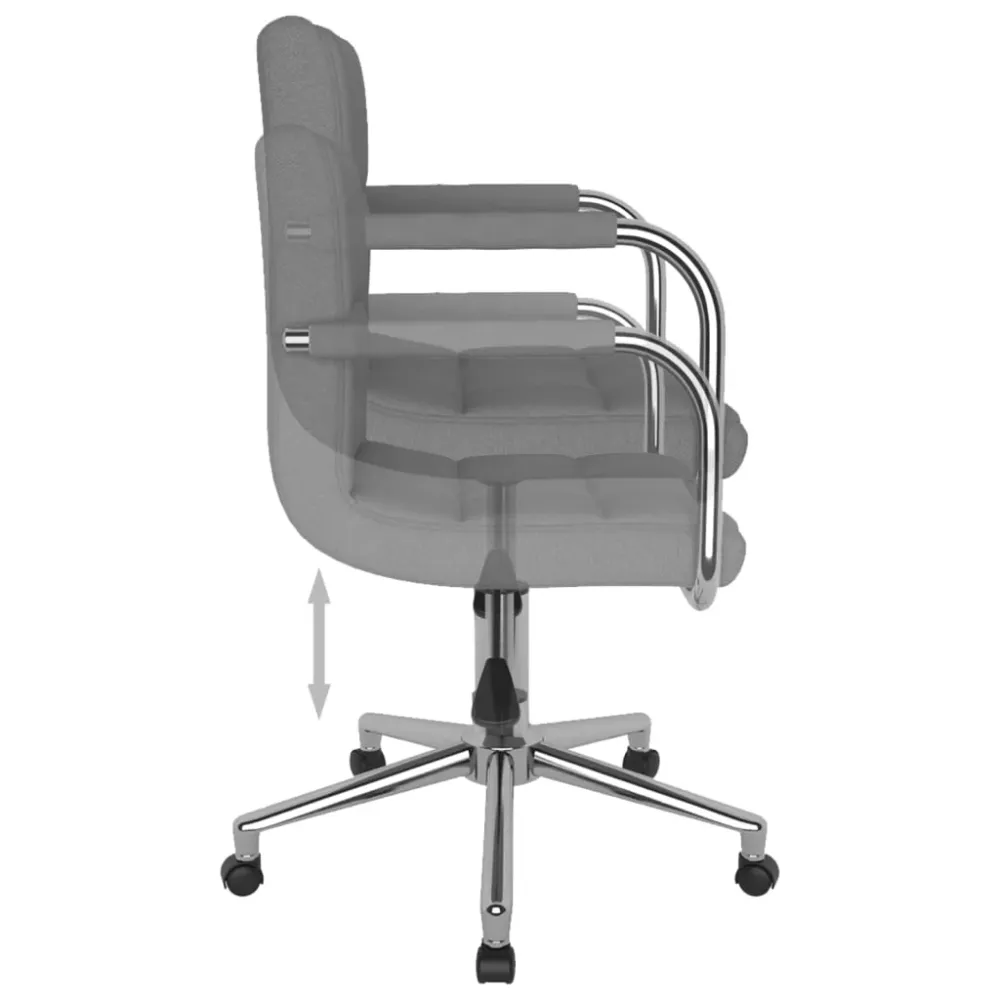 Chaise fauteuil siège pivotante de bureau informatique étude manifeste tissu gris 02_0024111