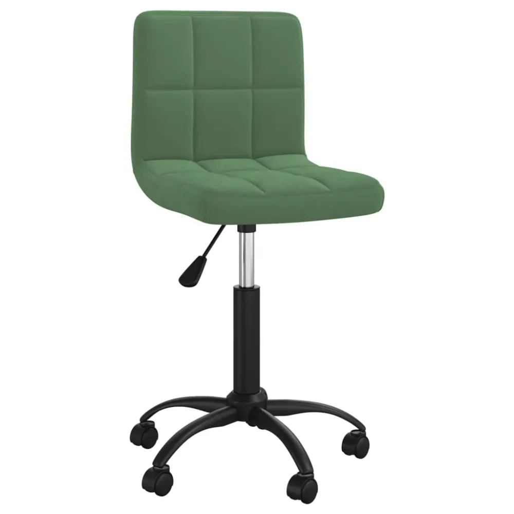 Chaise fauteuil siège pivotante de bureau informatique étude foncévelours vert 02_0024187