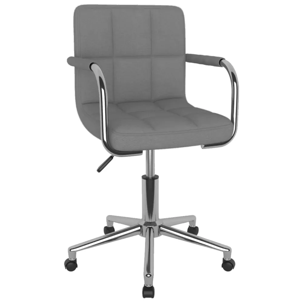 Chaise fauteuil siège pivotante de bureau informatique étude net tissu gris 02_0024111