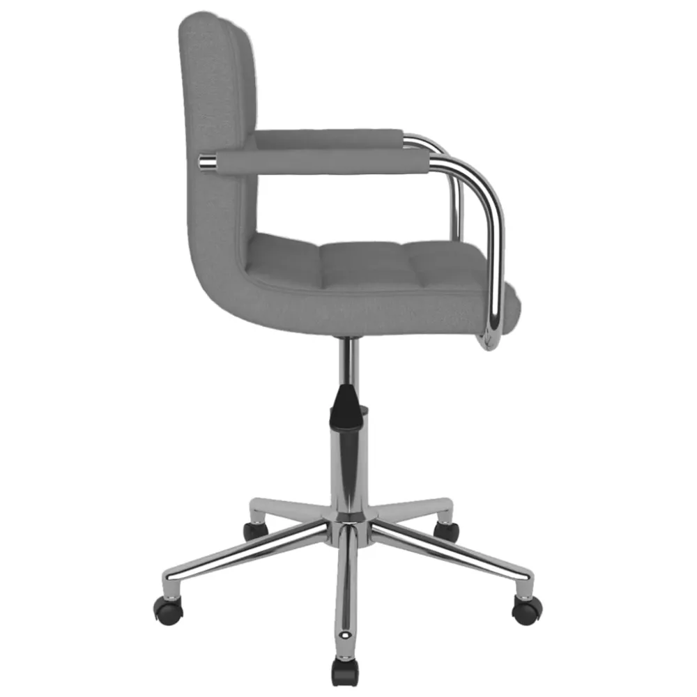 Chaise fauteuil siège pivotante de bureau informatique étude net tissu gris 02_0024111