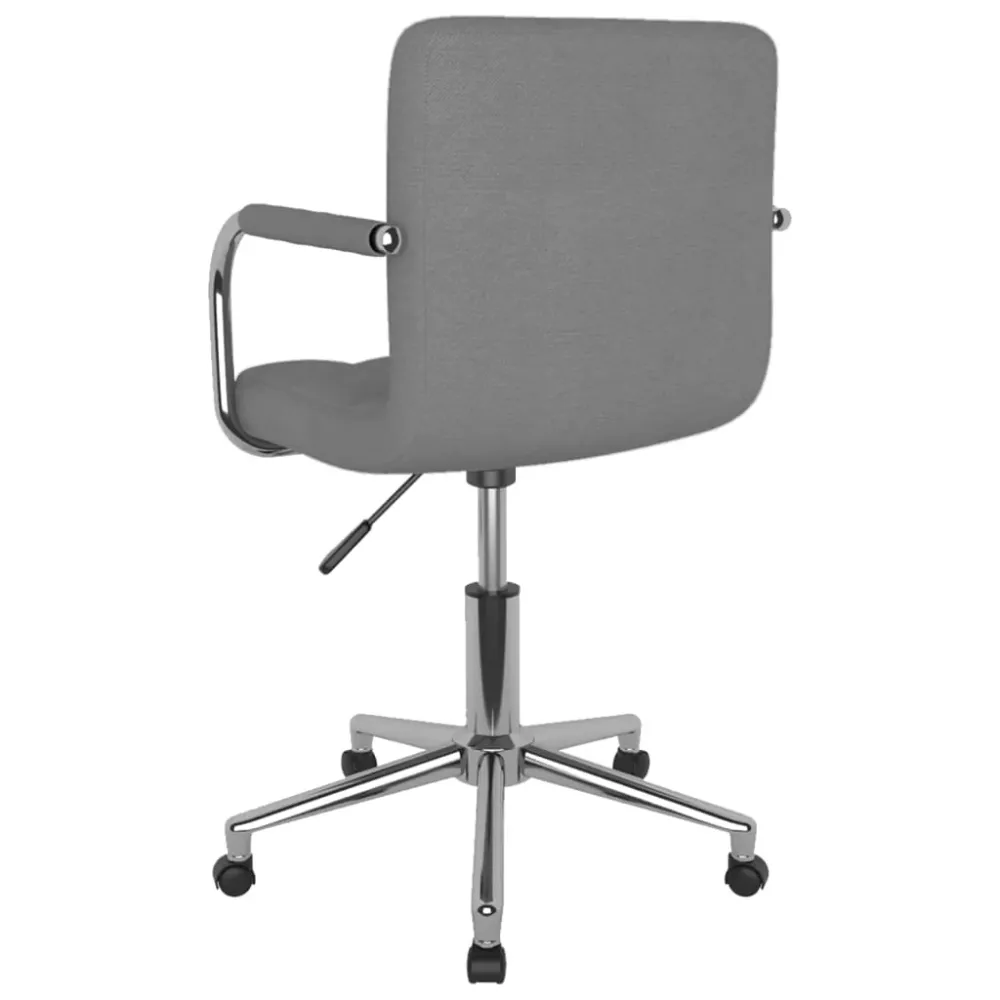 Chaise fauteuil siège pivotante de bureau informatique étude net tissu gris 02_0024111