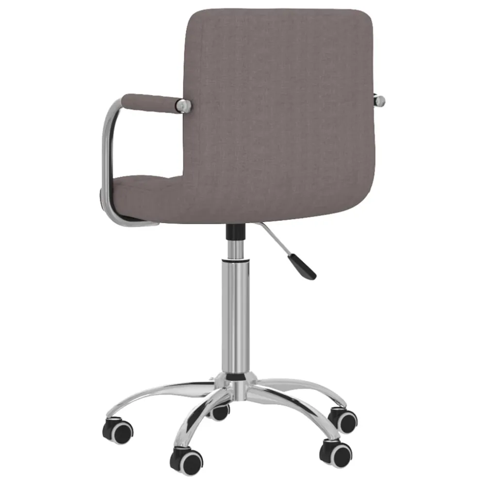 Chaise fauteuil siège pivotante de bureau informatique étude tissu taupe 02_0024180
