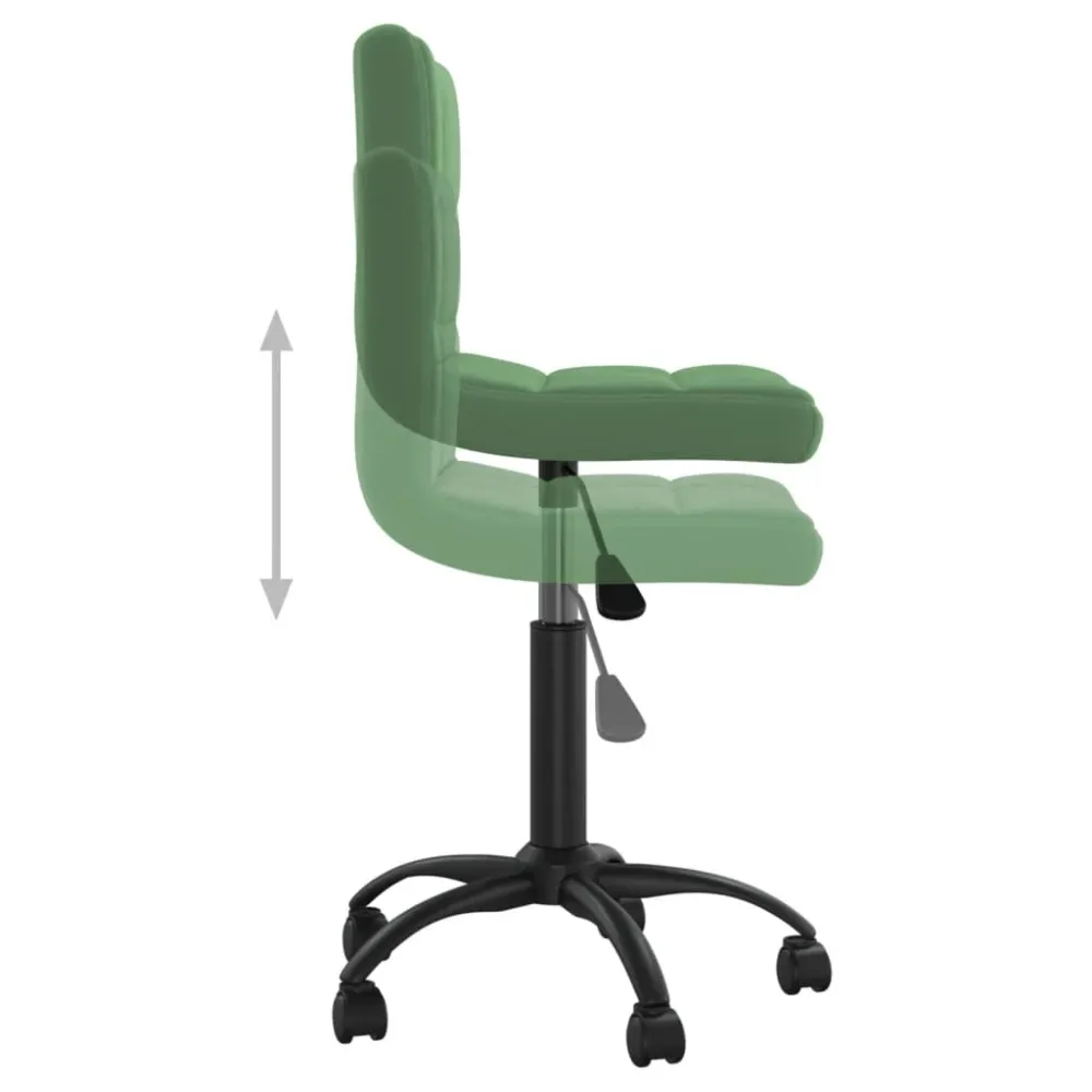 Chaise fauteuil siège pivotante de bureau informatique étude foncévelours vert 02_0024187
