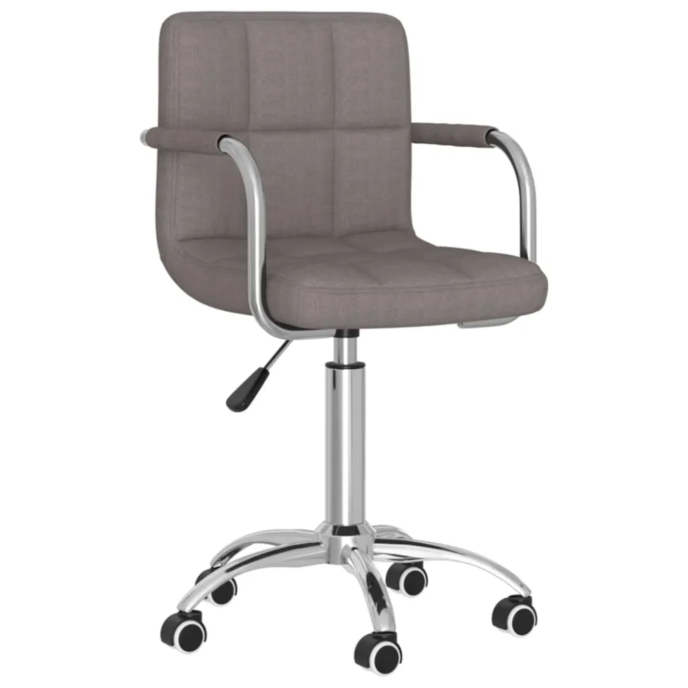 Chaise fauteuil siège pivotante de bureau informatique étude tissu taupe 02_0024180