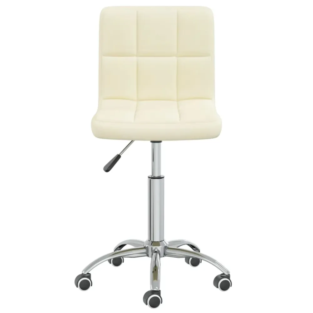 Chaise fauteuil siège pivotante de bureau informatique étude tissu crème 02_0024102