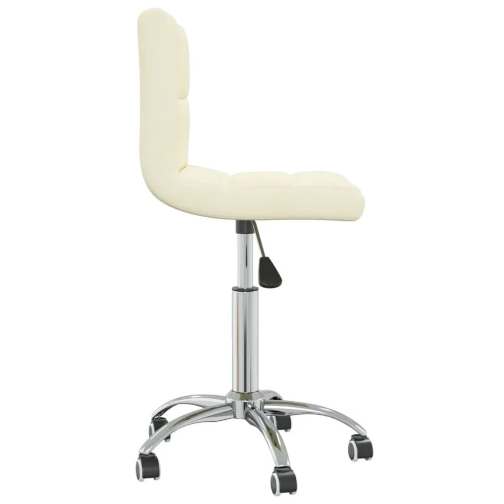 Chaise fauteuil siège pivotante de bureau informatique étude tissu crème 02_0024102