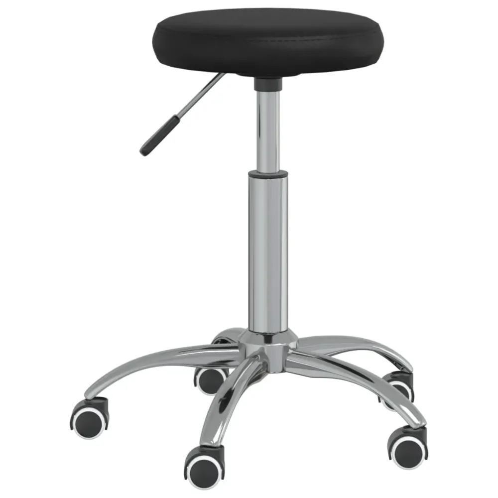 Chaise fauteuil siège pivotante de bureau informatique étude similicuir noir 02_0024158