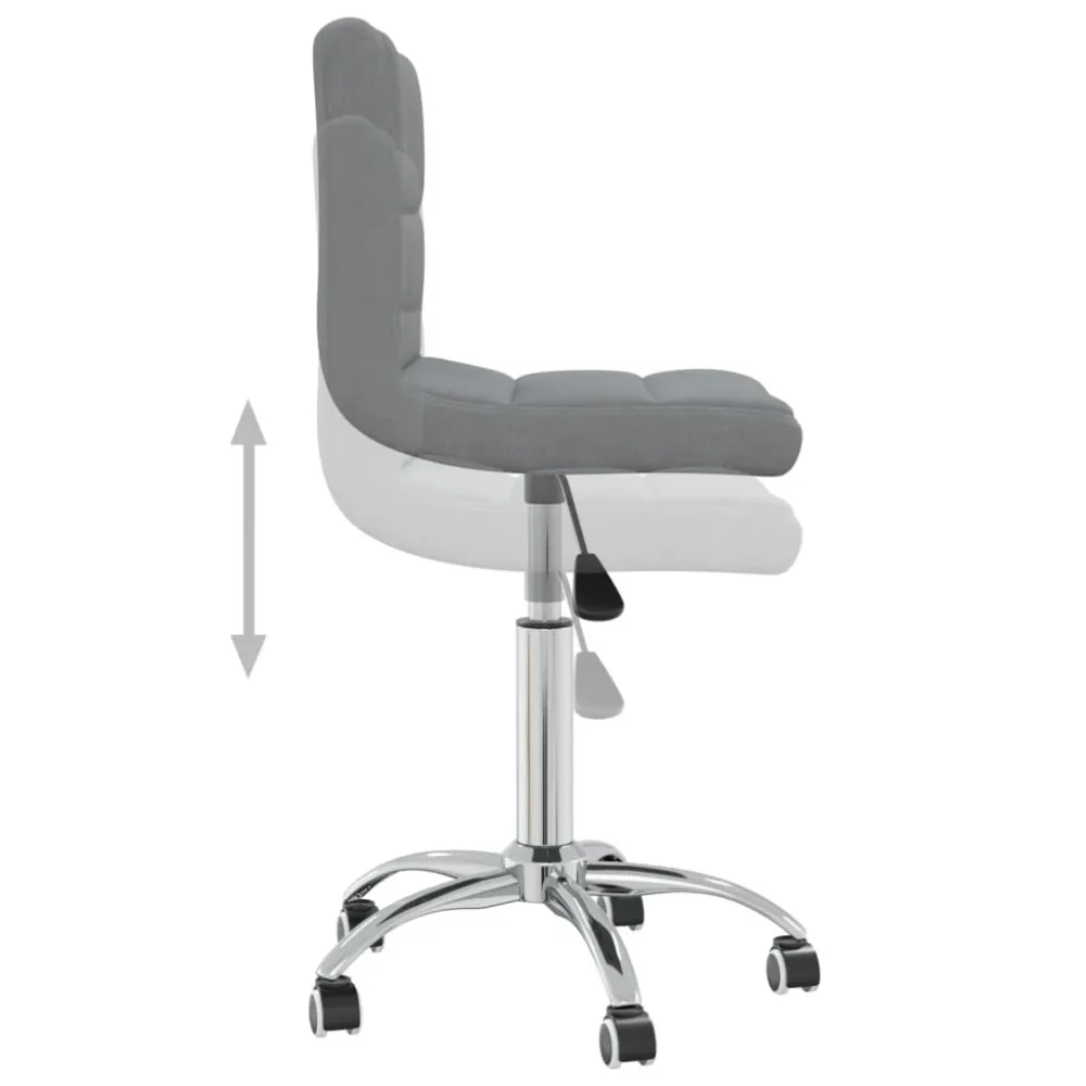 Chaise fauteuil siège pivotante de bureau informatique étude net tissu gris 02_0024109