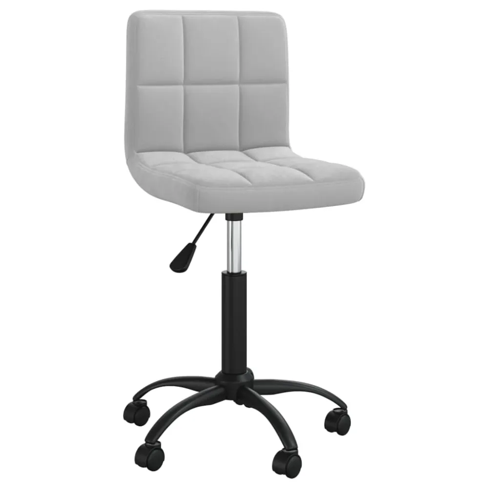 Chaise fauteuil siège pivotante de bureau informatique étude clairvelours gris 02_0024119