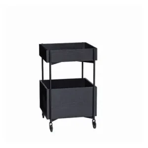 Chariot en bois de frêne noir Frais Hübsch - 68cm