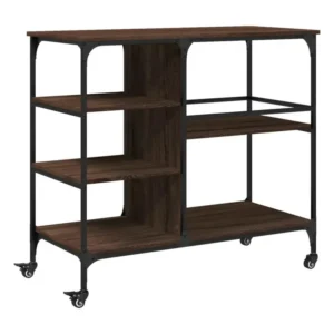 Chariot de cuisine chêne marron 100x45x89,5 bois d'ingénierie