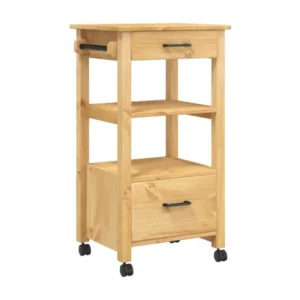 Chariot de cuisine MONZA 48x40x90 bois massif de pin