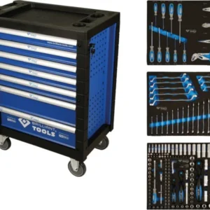Chariot d'atelier Brilliant Tools avec 7 tiroirs et 207 outils BT153207 choisir à bas prix