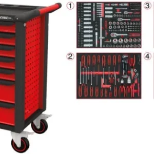 Chariot d'atelier KS Tools RACINGline NOIR/ROUGE avec 7 tiroirs et 515 outils privilégié 826.7515 acheter à bas prix