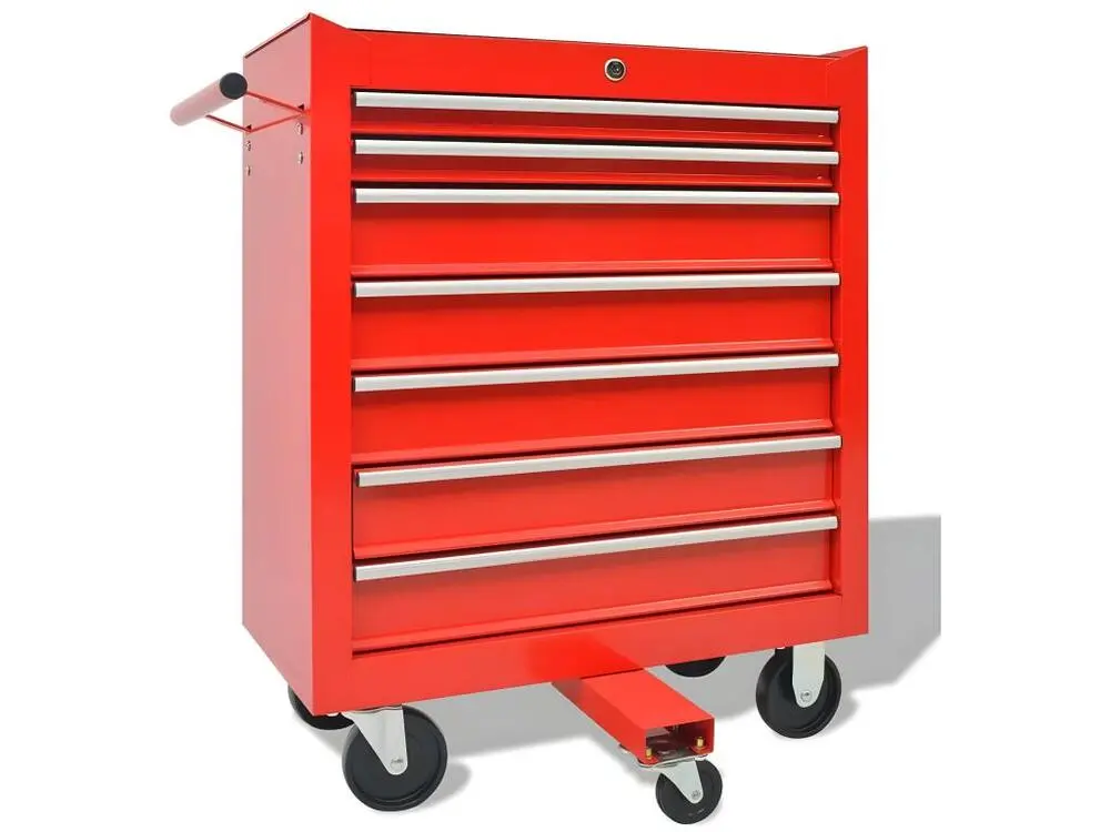 Chariot à outils pour atelier avec 1 125 outils acier Rouge 02_0003235