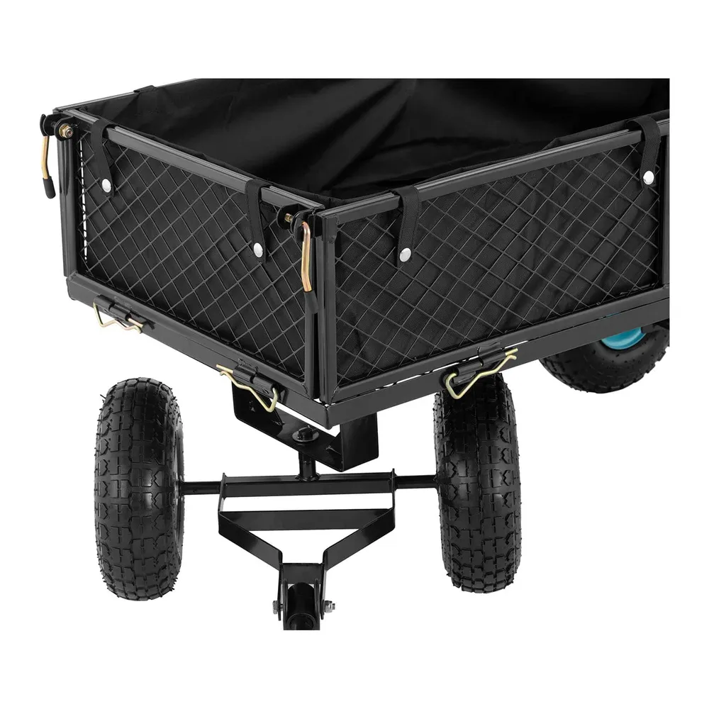 Chariot de plage pliable 300 kg acier noir 14_0007473
