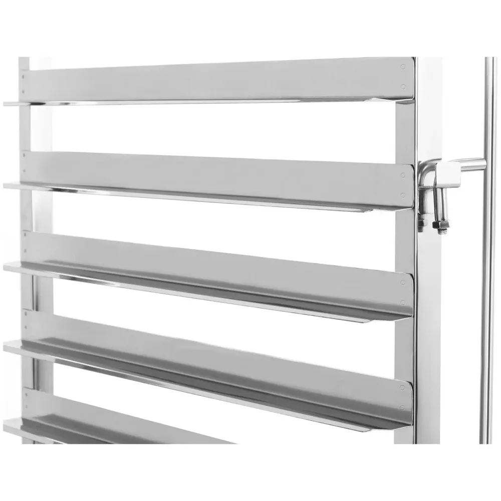 Chariot à plateaux cuisine professionnel 16 tablettes acier inoxydable argenté 14_0008638