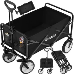 Chariot pliable capacité de charge 80kg avec freins et roues en plastique