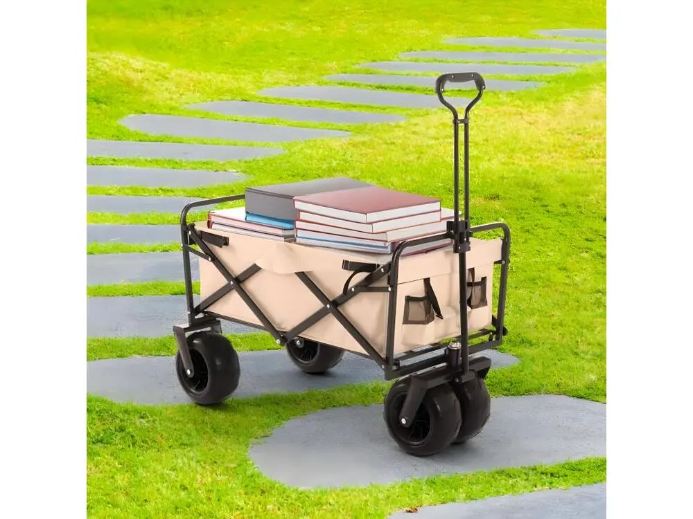Chariot pliant jardin camping plage capacité 100kg FLORA