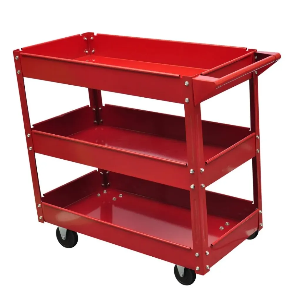 Chariot servante d'atelier charge 100 kg 3 bacs porte outils garage atelier bricolage 3402083