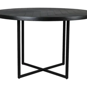 Ciseaux de sécurité CLASS - Table de repas ronde en bois et acier noir D 120