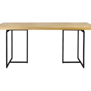 CLASS - Table de repas en bois net et acier noir L180