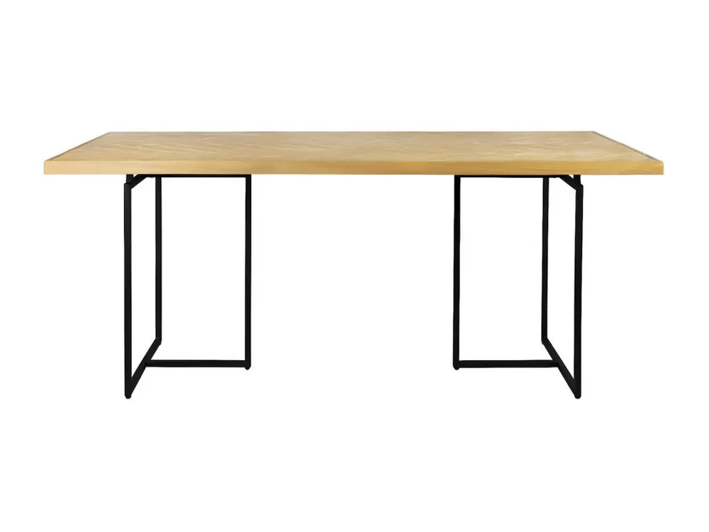 CLASS - Table de repas en bois net et acier noir L180