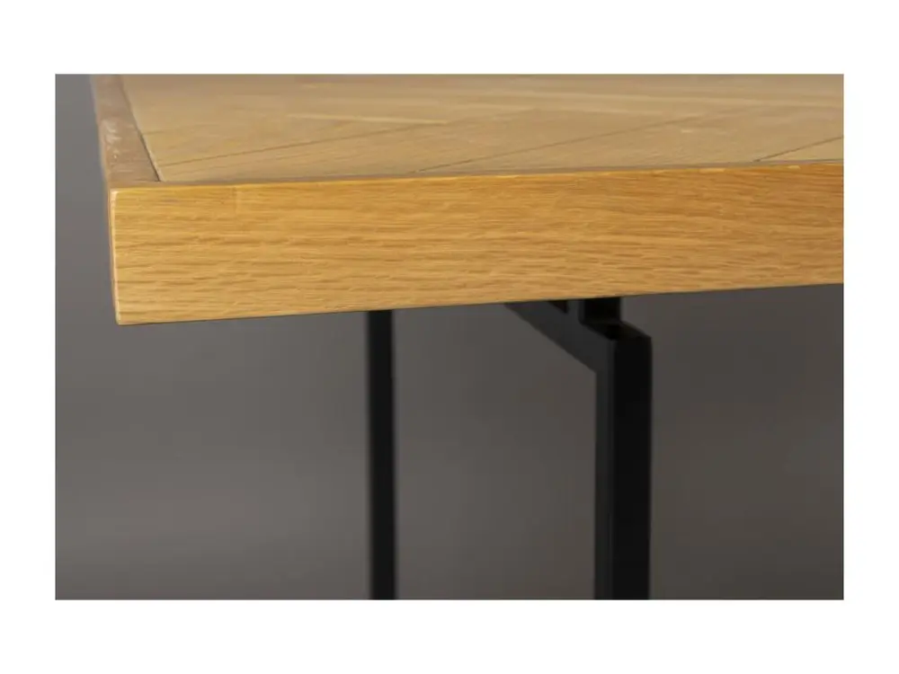 CLASS - Table de repas en bois net et acier noir L180