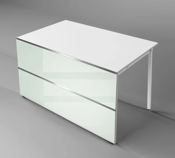 Elément de table Kerkmann avec 2 côtés droits du plan de travail Atlantis L 1350 x P 825 x H 750 mm blanc 22339482 magasin...