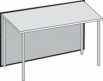 Elément de table Kerkmann avec 2 côtés droits du plan de travail Atlantis L 1350 x P 825 x H 750 mm blanc 22339482 magasin...