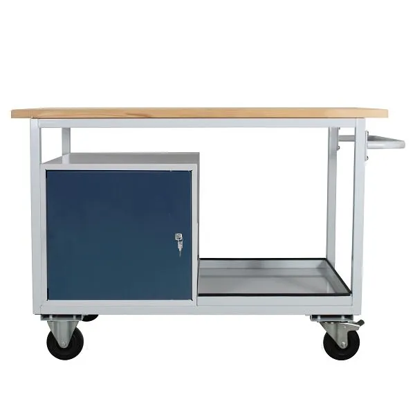 Etabli ADB Mobile Eko "type chariot à table" avec 1 porte et étagère RAL 7035/7016 42922 se fournir à ba...