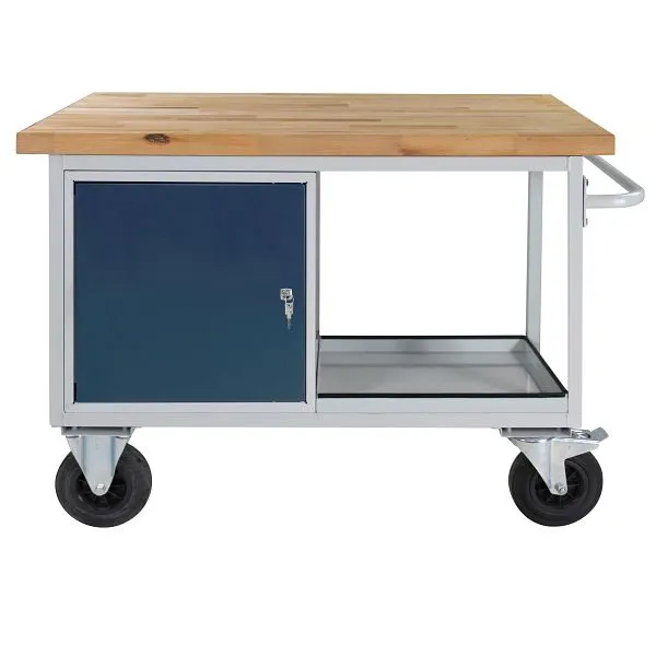 Etabli mobile ADB "type chariot à table" 1 porte étagère 840x1300x600 mm chariot de table : gris évident...