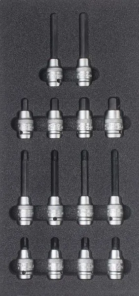 Gamme de chariots d'atelier SW-Stahl embouts de tournevis 1/2" six pans creux 14 pièces Z3013-20 obtenir...