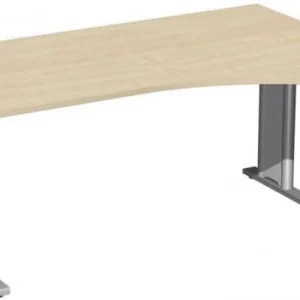 geramöbel bureau PC rigide droite panneau pied C en option 1600x1000x720 érable/argent N-648311-AS se fournir à bas prix
