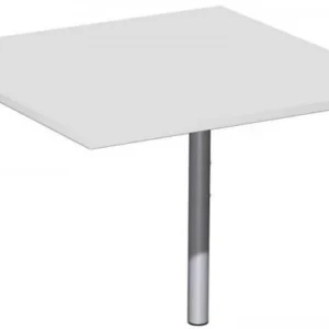 geramöbel plaque de liaison angle plein 90° avec pied d'appui avec guide-câble réglable en hauteur 800x800x680-82...