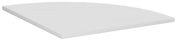 geramöbel plaque de liaison quart de cercle 90° avec matériel de liaison 4 pieds flexibles 800x800 gris évident S-555108-L...