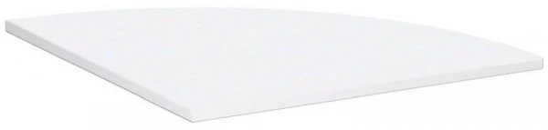 geramöbel plaque de liaison quart de cercle 90° avec matériel de liaison pied C Pro 800x800 blanc N-647108-W se procurer à...