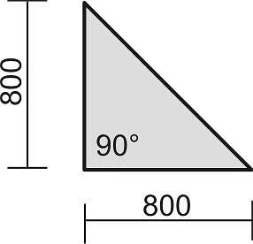 geramöbel plaque de liaison triangle 90° avec matériel de liaison 800x800x680-820 érable S-617508- obtenir à bas prix