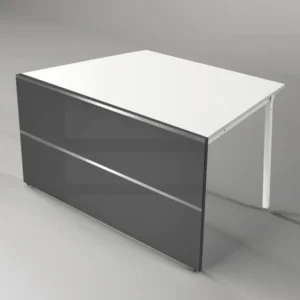 Élément de table Kerkmann avec un côté incliné et un côté droit Atlantis L 1350 x P 820 x H 750 mm anthracite/blanc 223495...