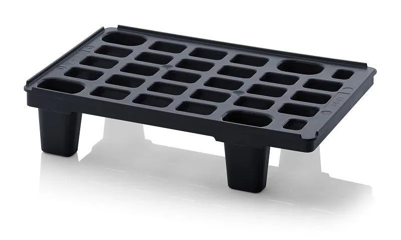 Palettes Auer light avec bord de sécurité LxPxH: 60 x 40 cm avec 4 pieds LP 64 magasiner à bas prix
