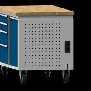 Panneau réseau d'établis ANKE avec alimentation 523 x 32 x 638 mm RAL 7035 pour chariot d'atelier série...