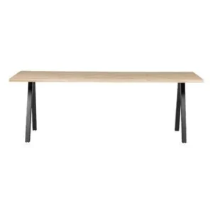 Table 199x90 en chêne massif naturel pied carré Tablo Woood - 199cm