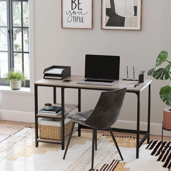 Table d'ordinateur VASAGLE avec 2 étagères LWD47MB acquérir à bas prix