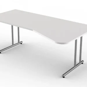 Table de forme libre Kerkmann avec piètement en C Start Up L 1950 mm x P 800/1000 mm x H 750 mm coloris : gris évident 114...