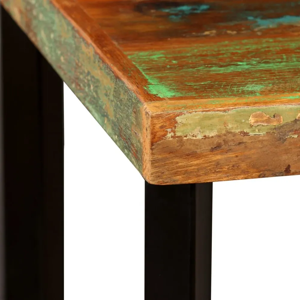 Table haute mange debout bar bistrot bois de récupération massif 107 cm 0902073