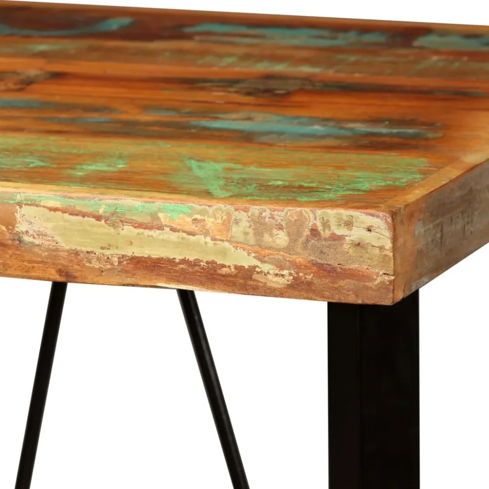 Table haute mange debout bar bistrot bois de récupération massif 107 cm 0902073
