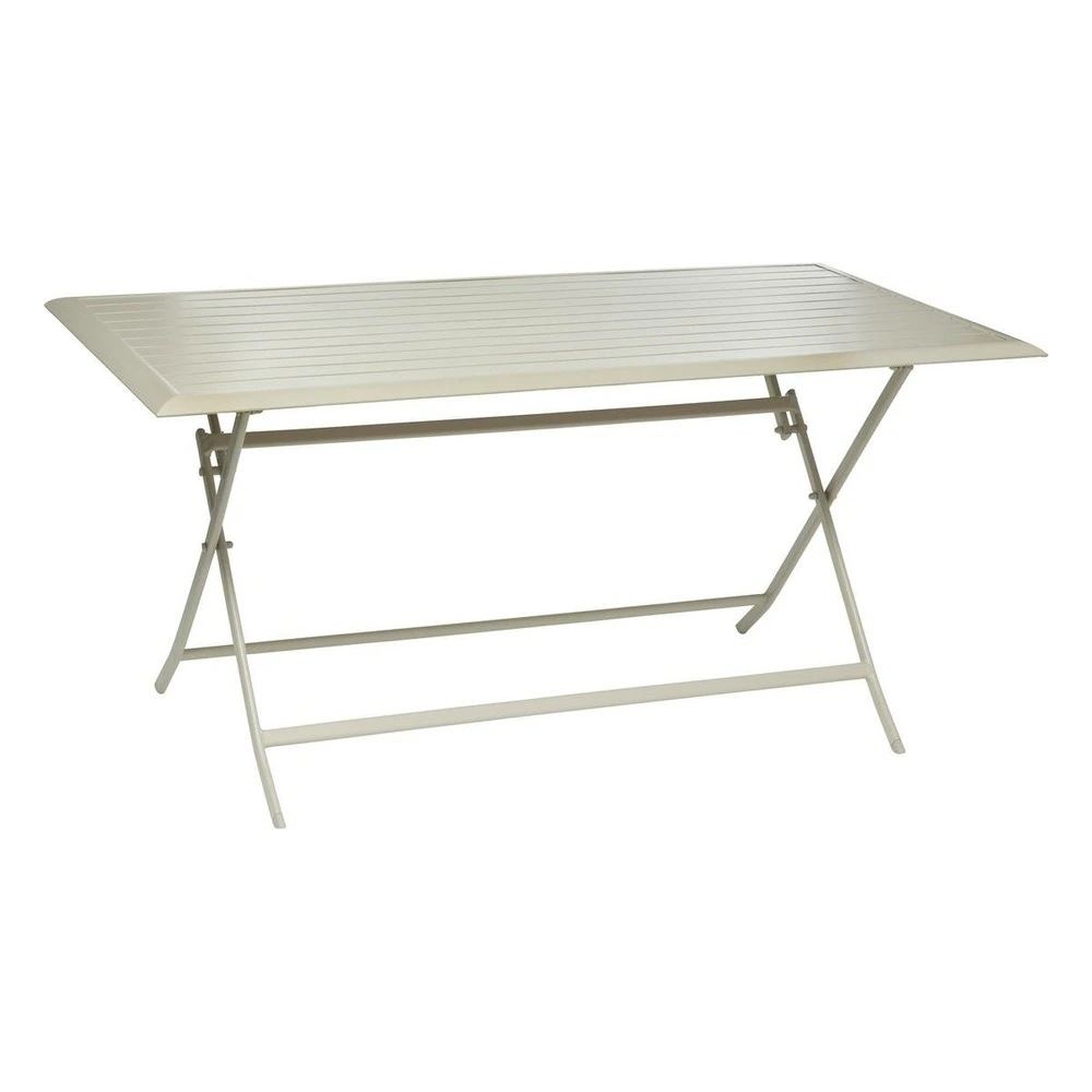 Table de jardin pliante carrée "azua" argile 6 places en aluminium traité en epoxy